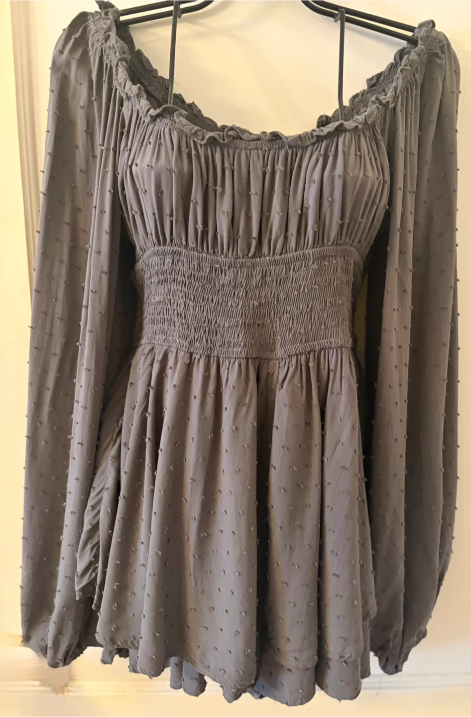 Urban outfitters Off-the-Shoulder Smocked Dress - photo 3