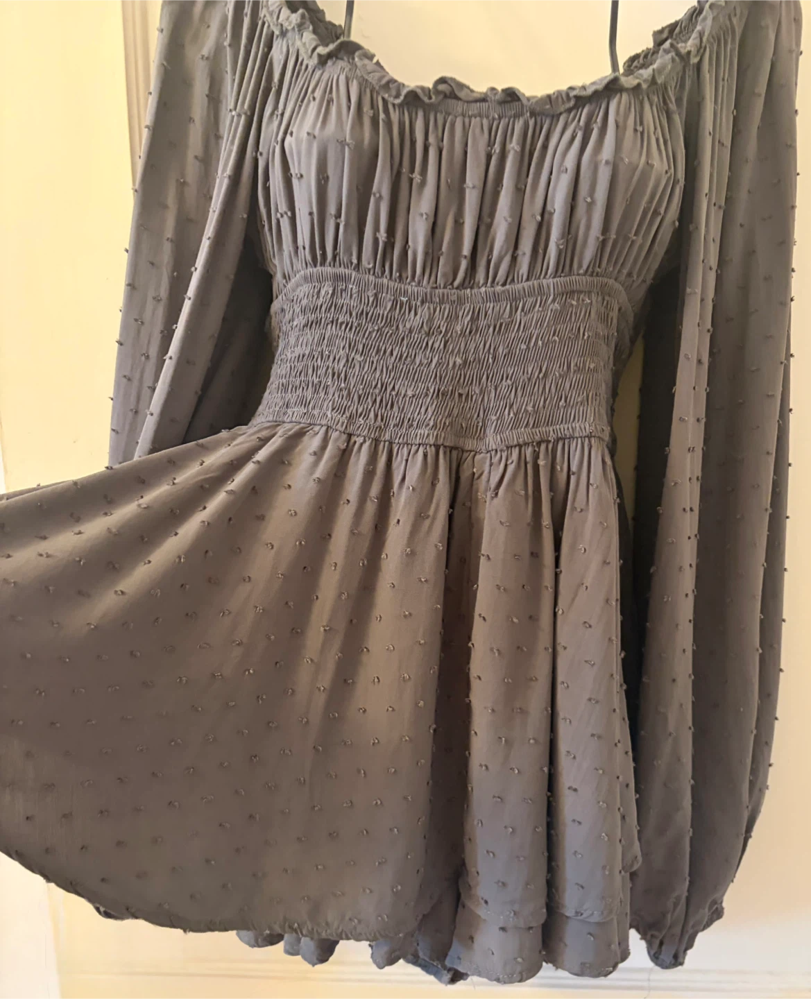 Urban outfitters Off-the-Shoulder Smocked Dress - photo 5