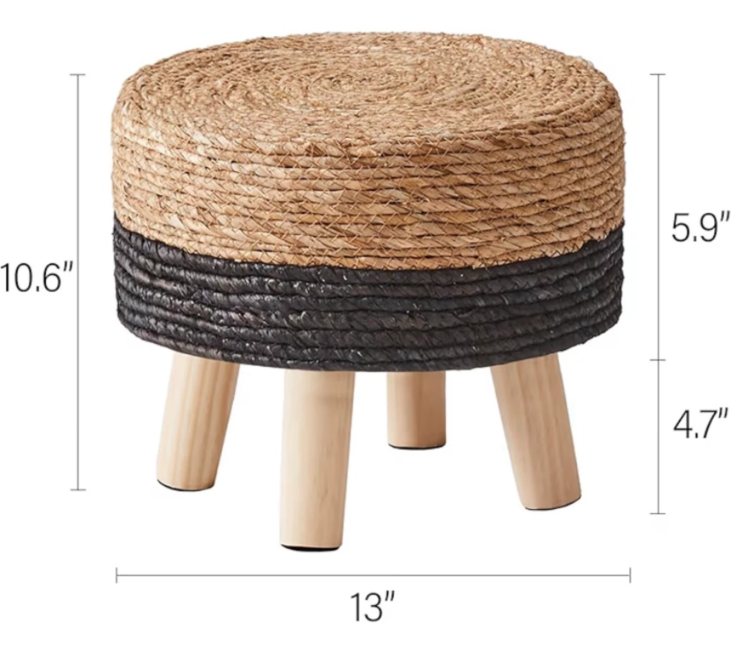 New Sea Grass Ottoman Footstool - photo 2