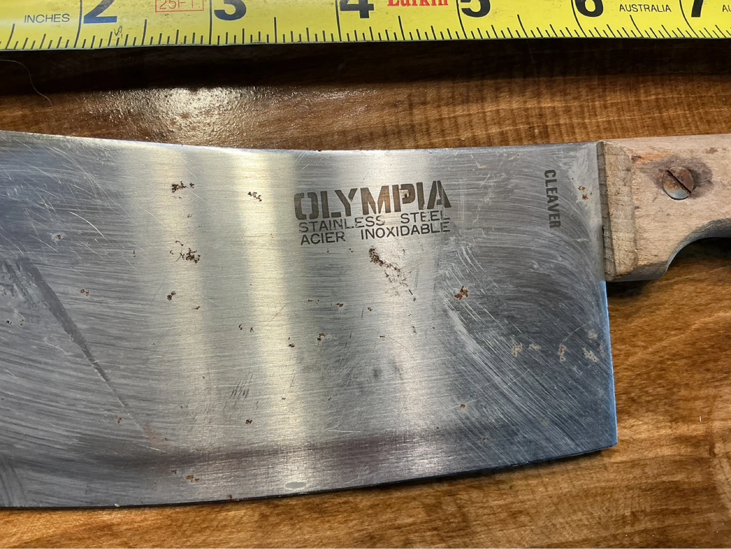 Olympia Stainless Steel Meat Cleaver ! - photo 2