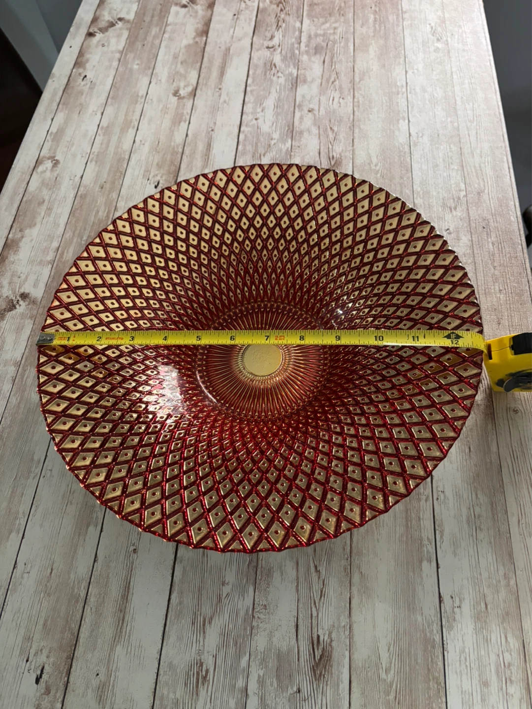 Decorative Red and Gold Serving Bowl - photo 3