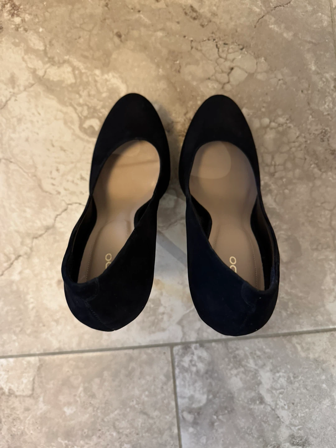 ALDO Black Suede Platform Heels