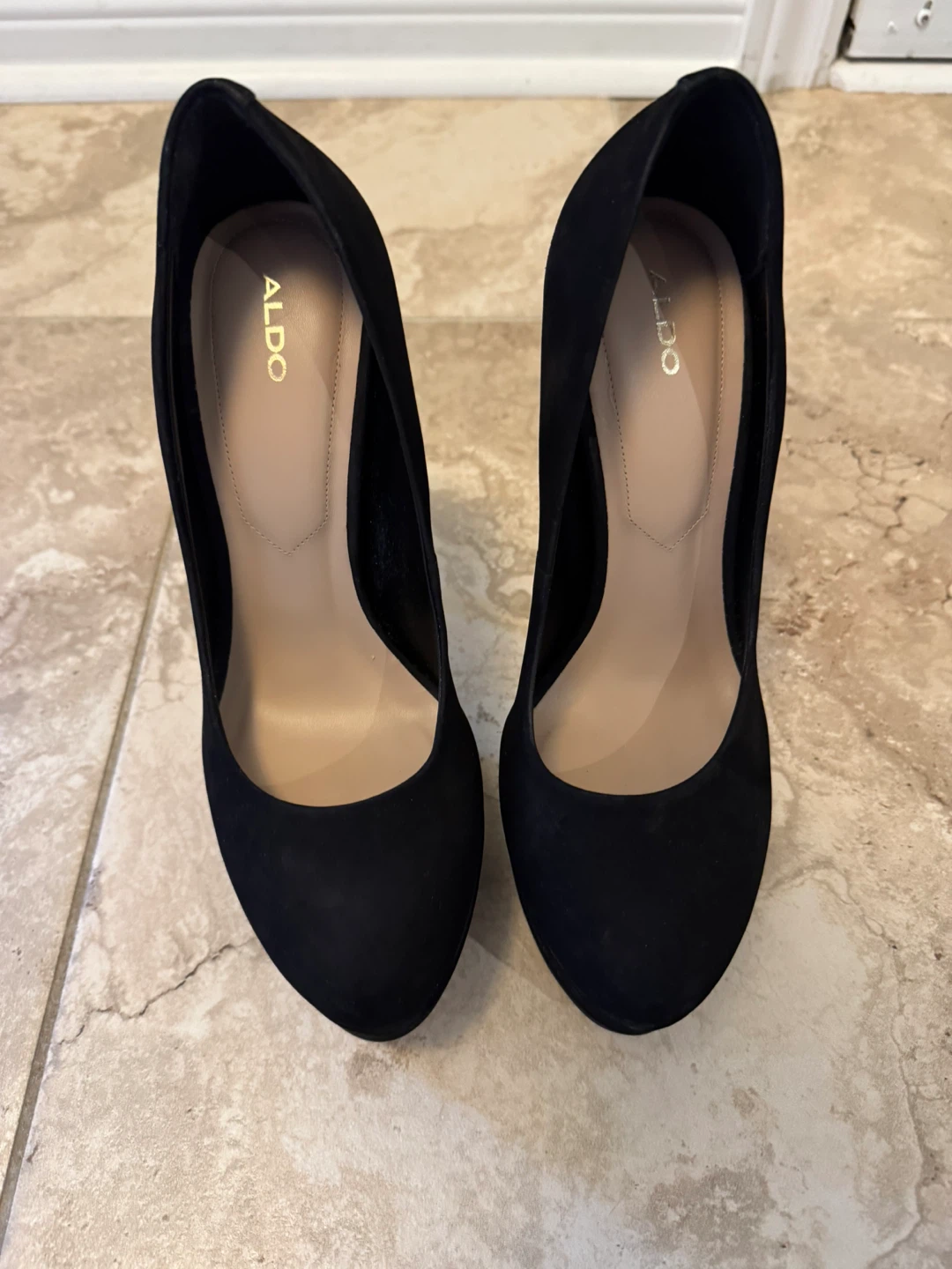 ALDO Black Suede Platform Heels - photo 2