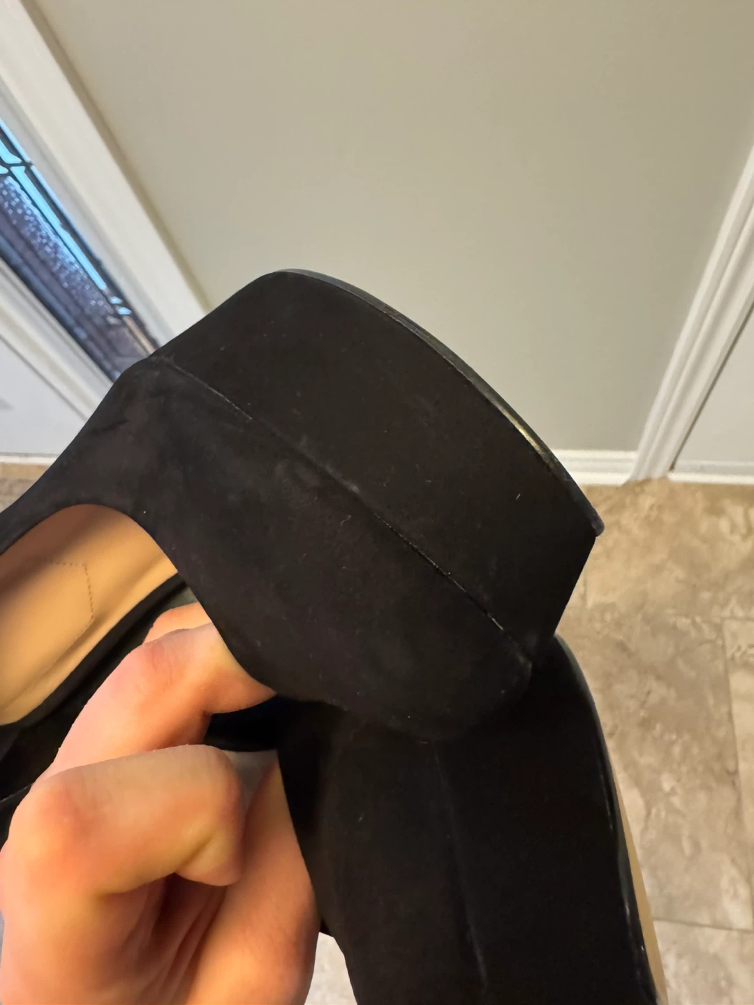 ALDO Black Suede Platform Heels - photo 5