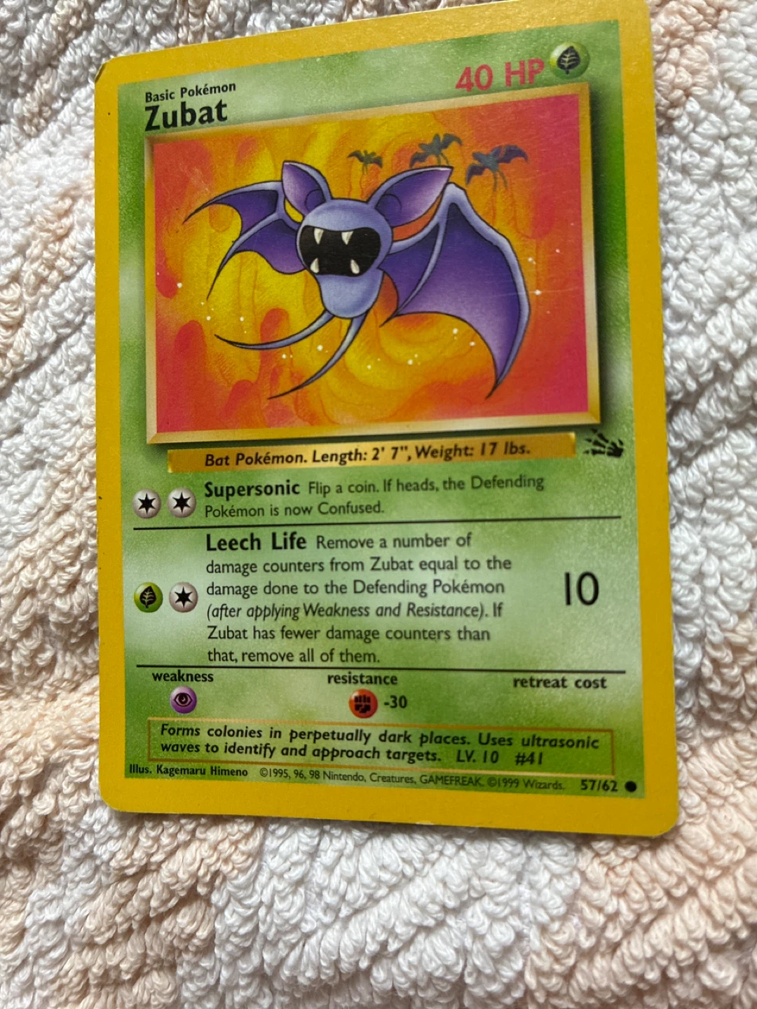 Pokemon Zubat Trading Card - photo 2