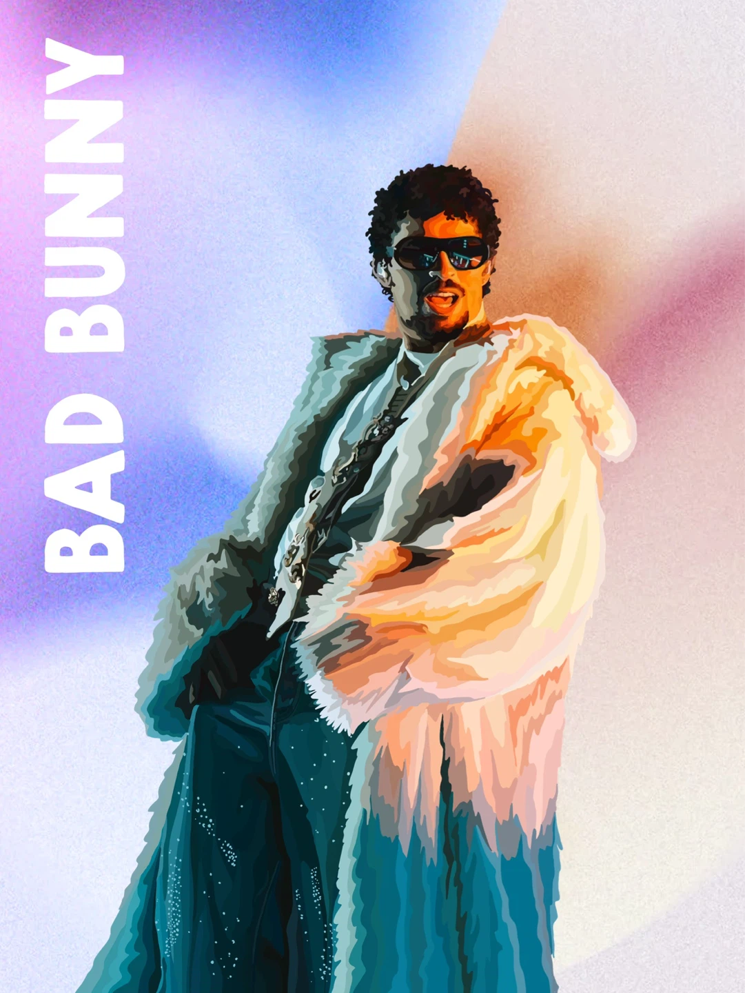 Bad Bunny Portrait Print - photo 2