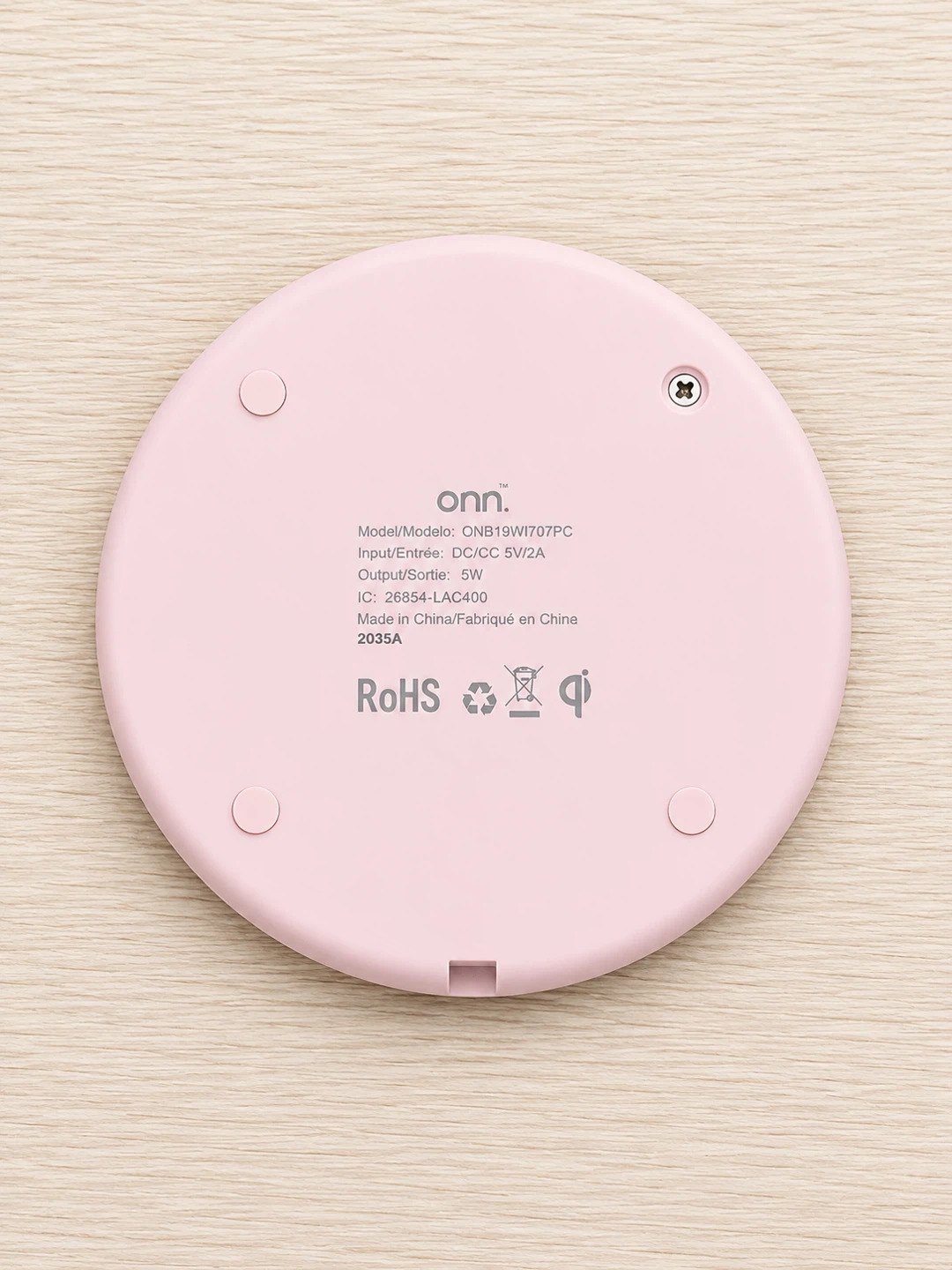 onn. Wireless Charger - Pink - photo 2