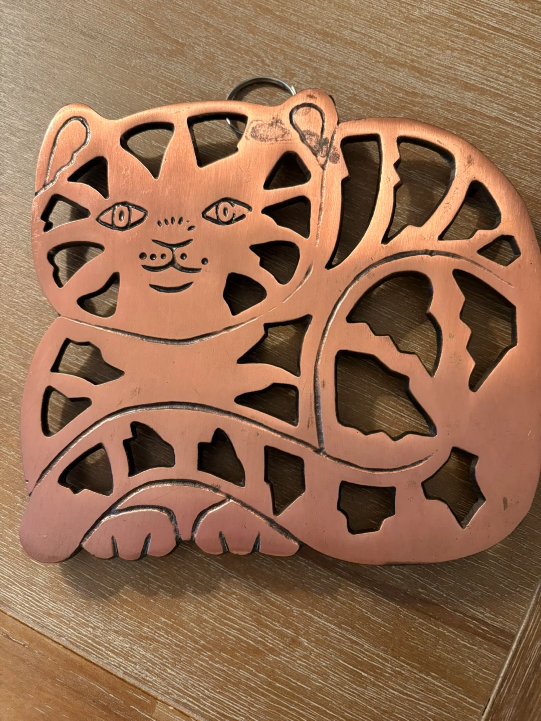 Copper on cast iron trivet 1999