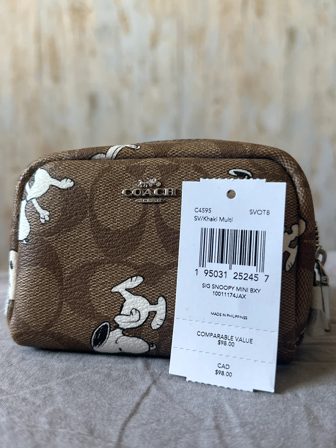 Coach Snoopy Mini Cosmetic Case