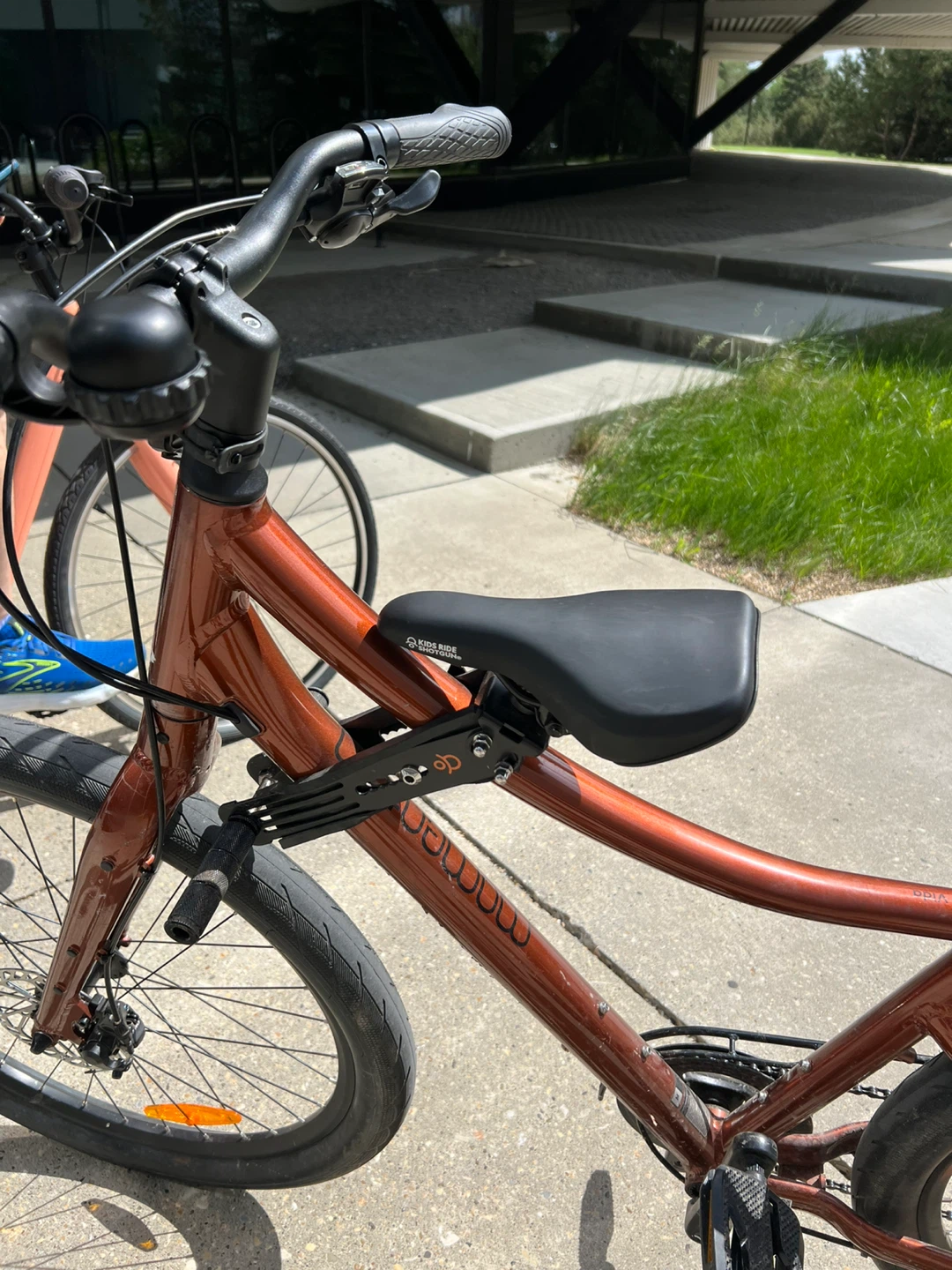 Kids Ride Shotgun Child Bike Seat - Orange - photo 2