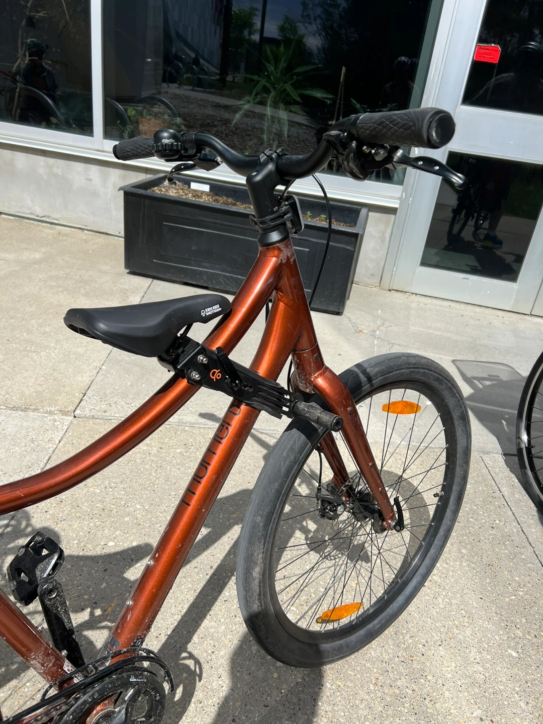 Kids Ride Shotgun Child Bike Seat - Orange - photo 5