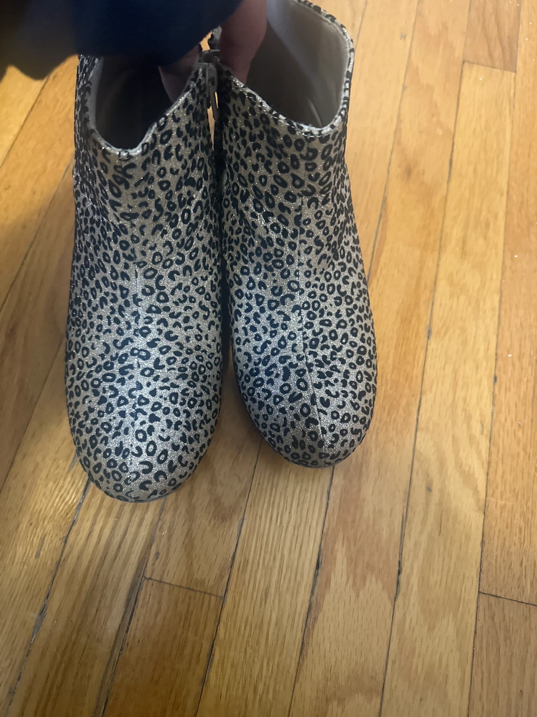 Little Girl's Cheetah Print Ankle Boots Size 5M