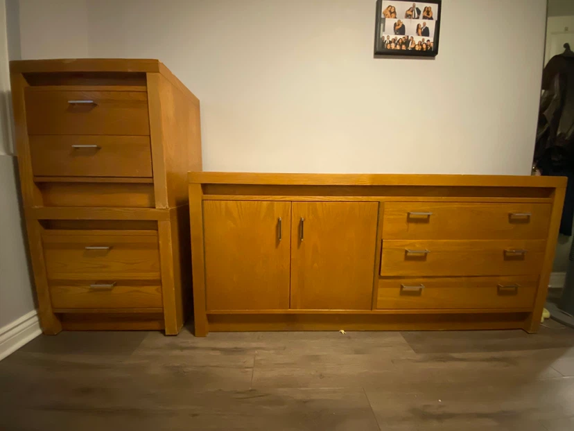 Hard wood Dresser and Chest of Drawers Set - photo 2