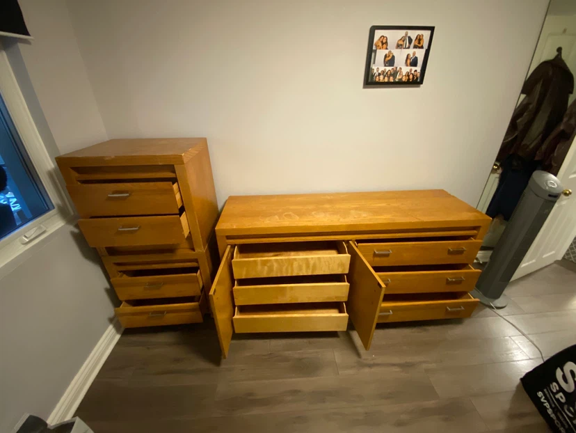 Hard wood Dresser and Chest of Drawers Set - photo 3