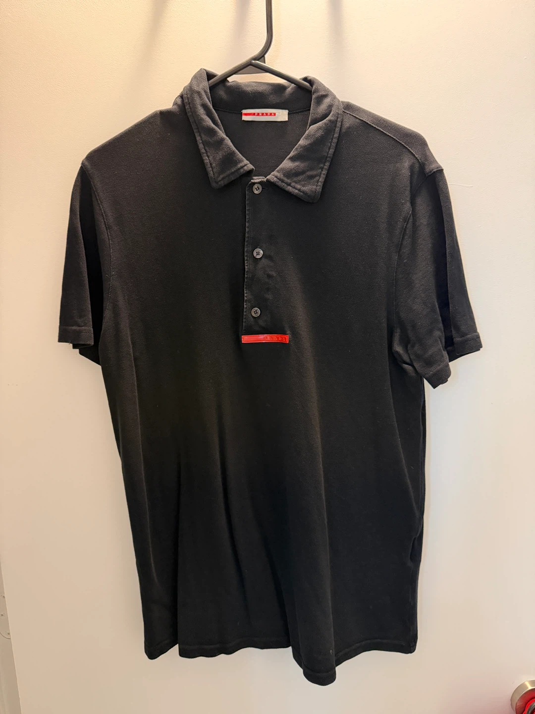 Prada Sport Black Polo Shirt
