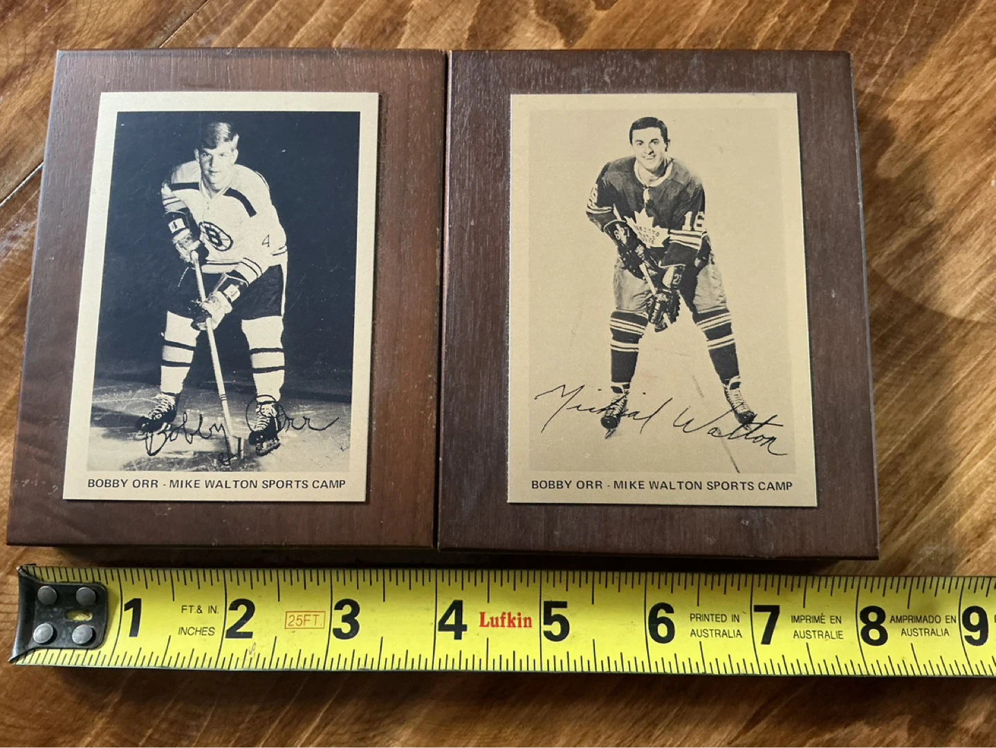 Rare 1969 ORR WALTON Sports Hockey Camp Autographed Plaques