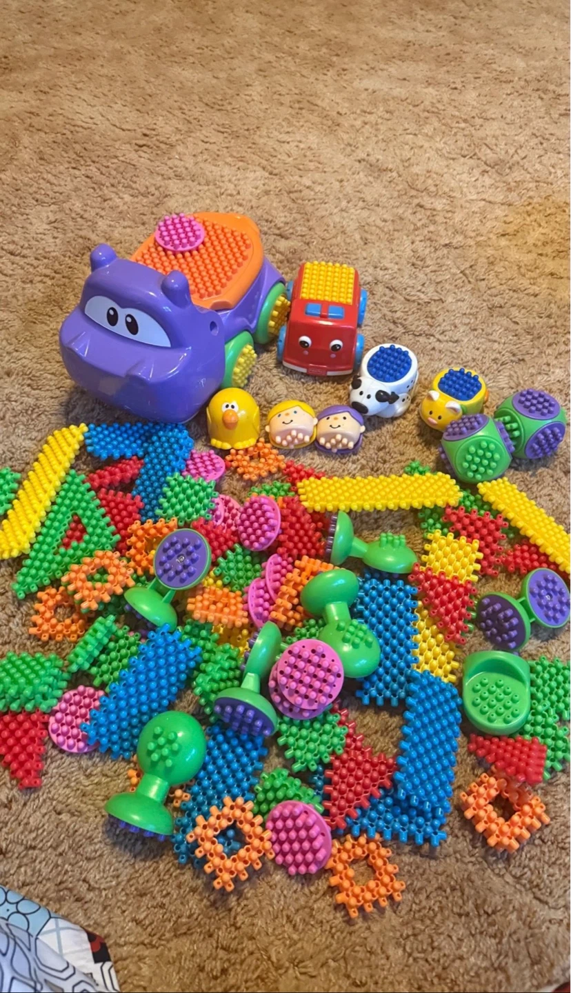 Building Blocks and Toy Cars Set