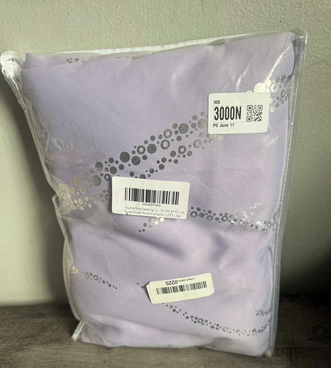 Room Darkening Curtains - 72 Inch, Lilac