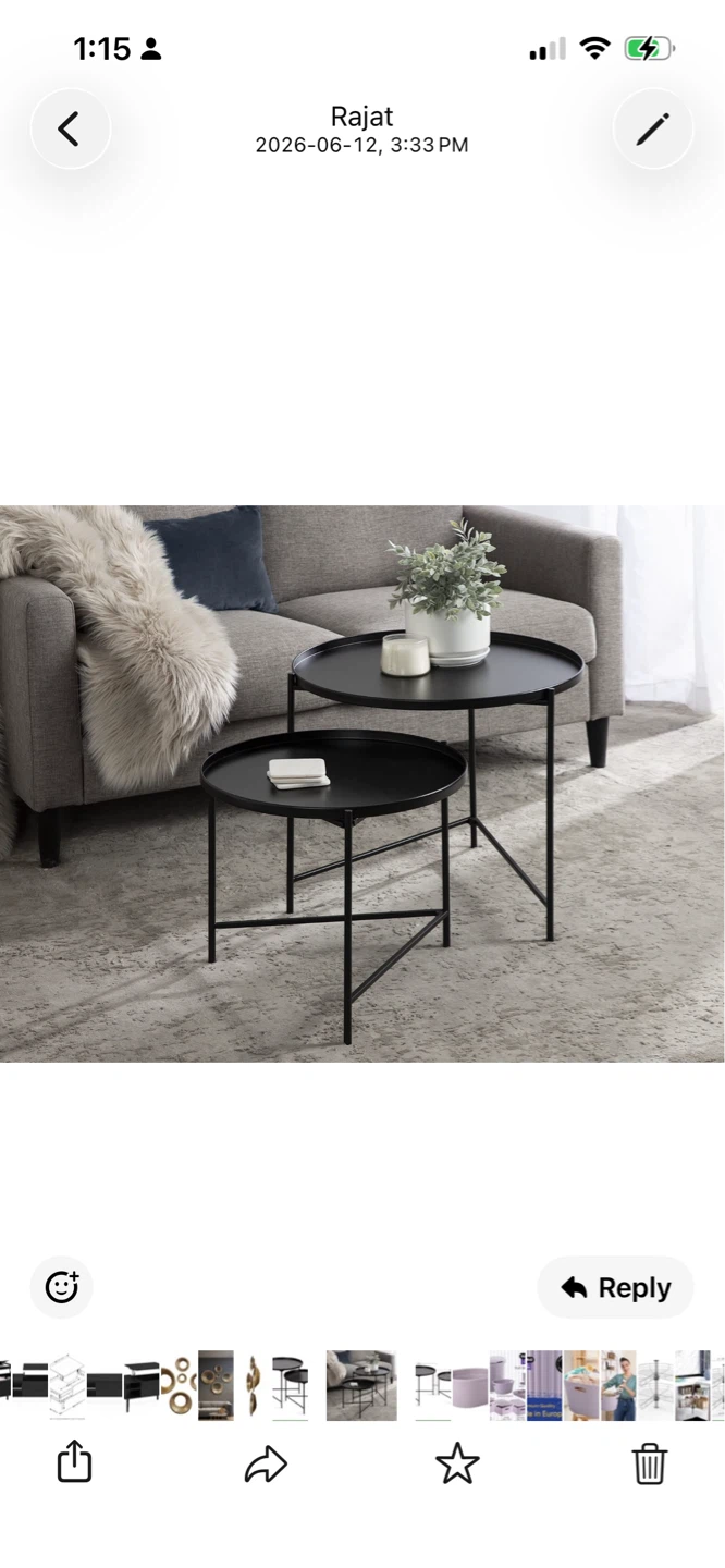 New Black Nesting Side Tables - photo 2