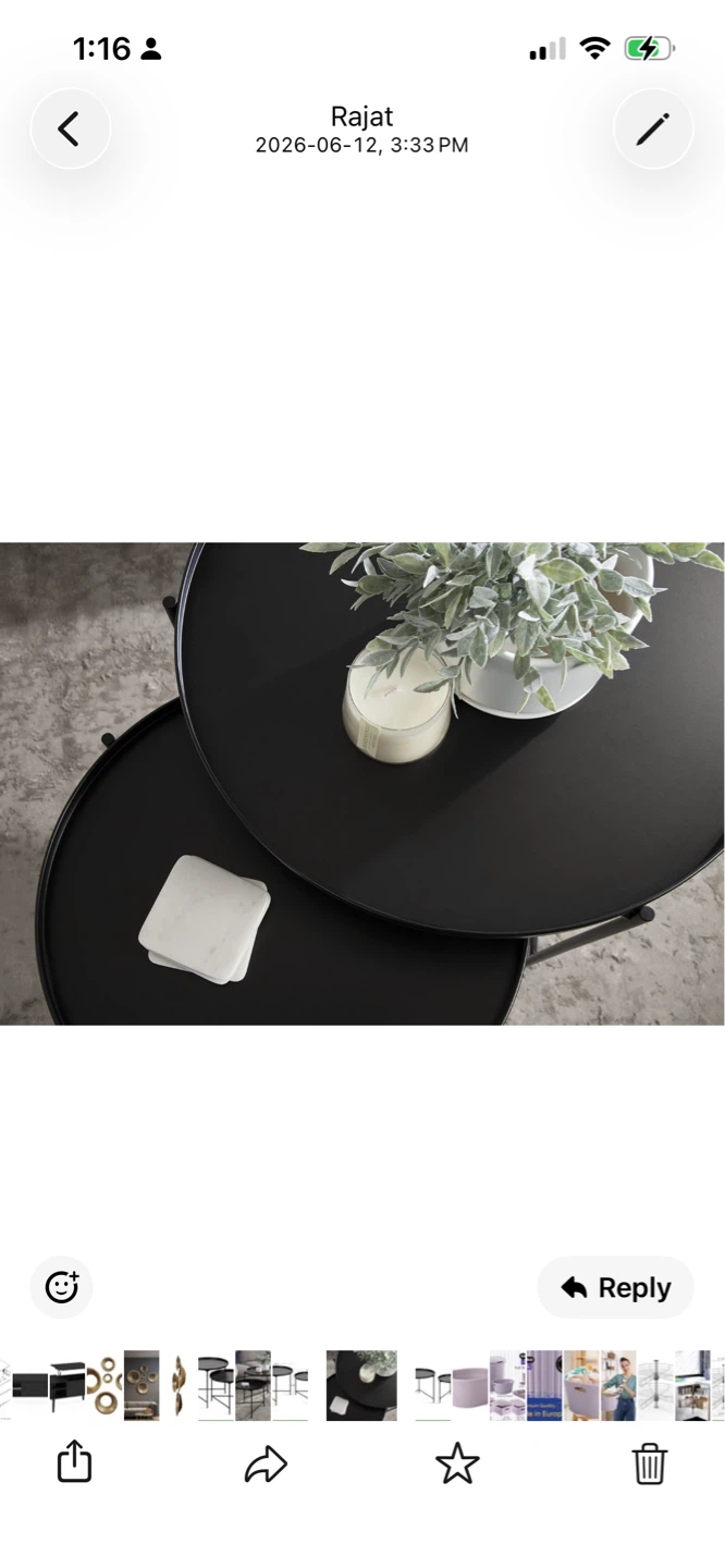 New Black Nesting Side Tables - photo 5