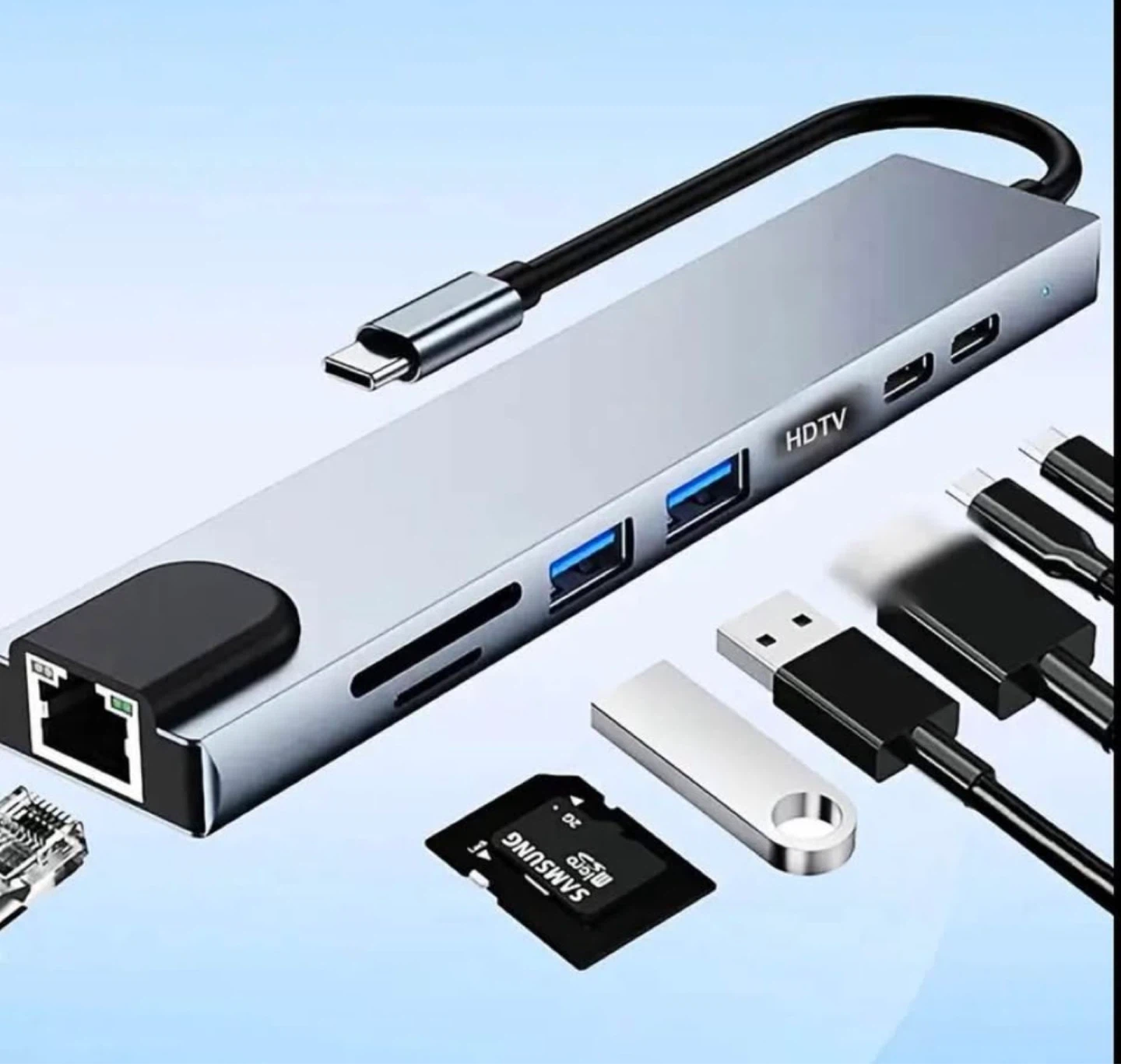 New 8-Port USB-C Hub Adapter