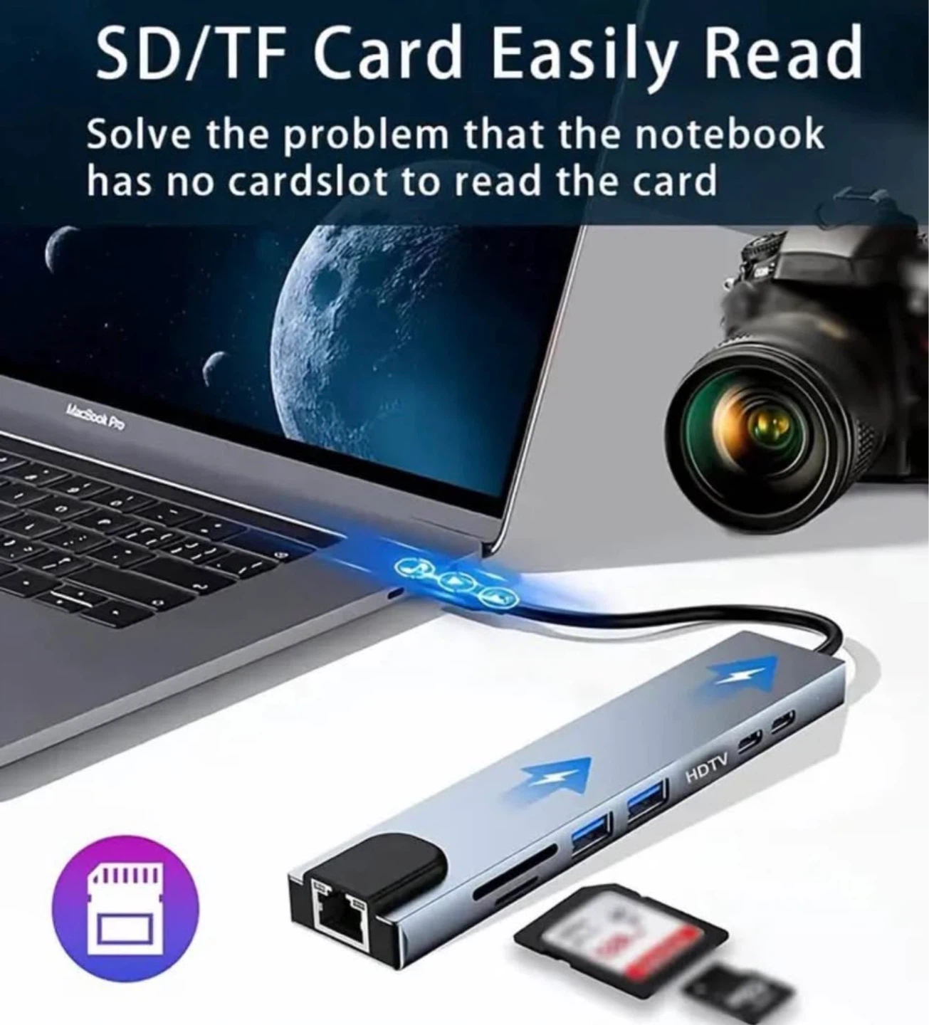 New 8-Port USB-C Hub Adapter - photo 2