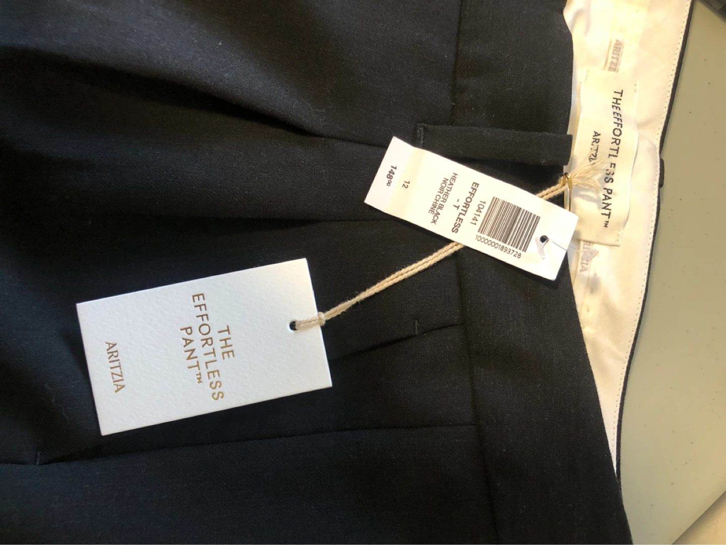 Aritzia The Effortless Pant Black Size 12 Tall
