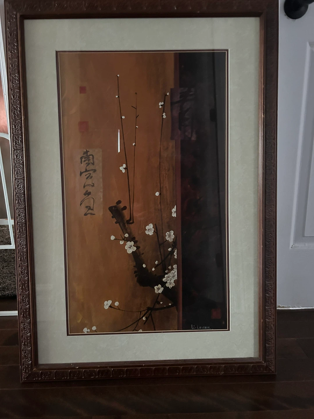 Framed Art Print by L. Leger japanese flowers