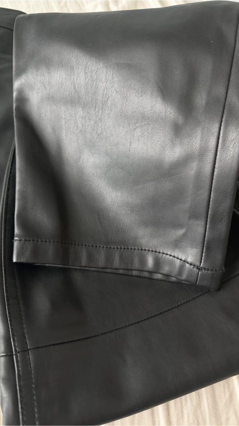 Olsen Mona Slim Faux Leather Pants Black Size 10 - photo 3