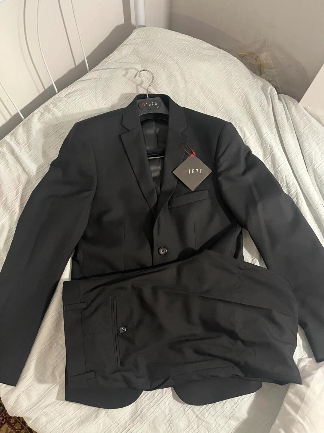 Brand New 1670 Black Suit - Jacket & Pants - photo 3