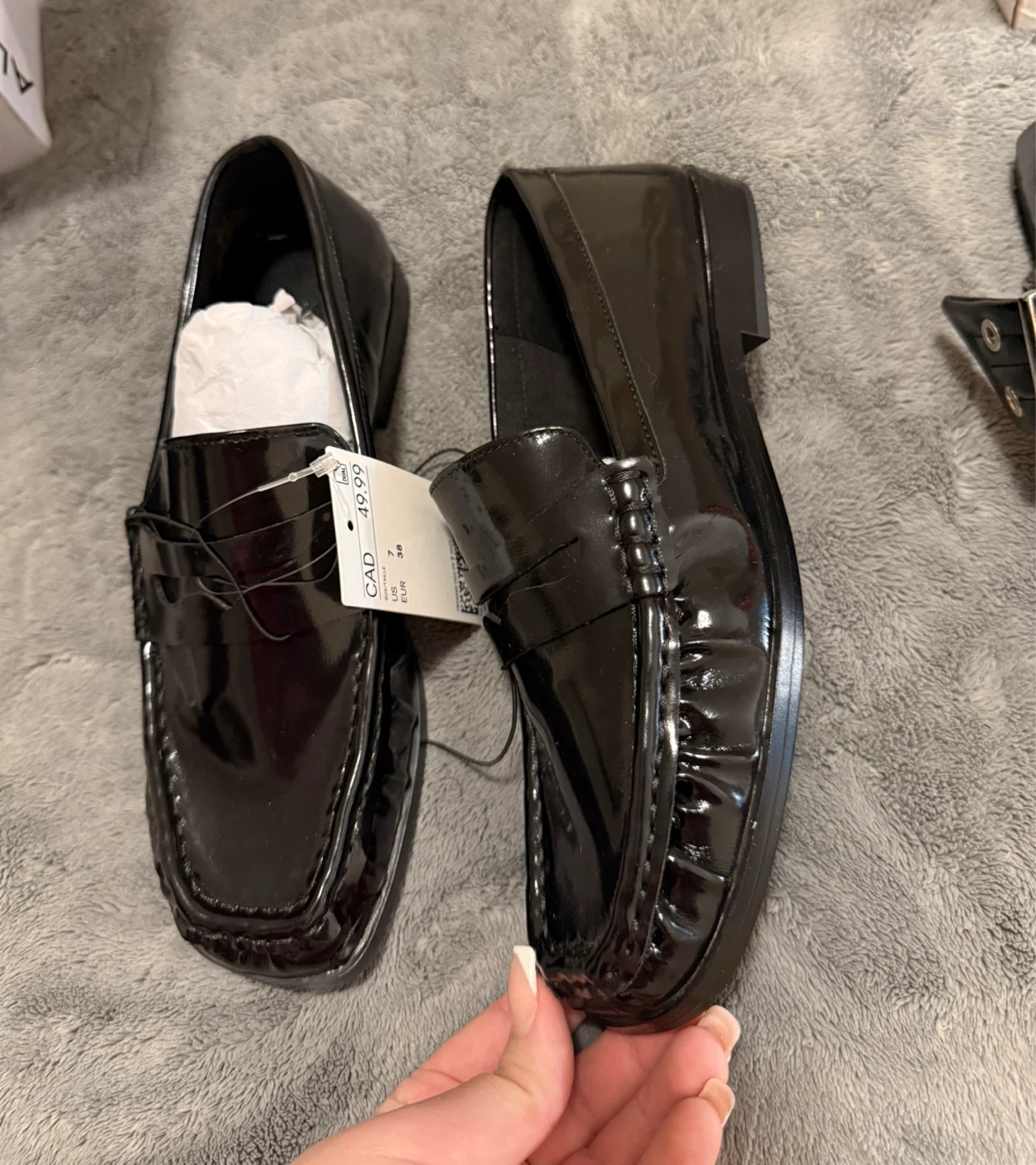 H&M Black Patent Loafers