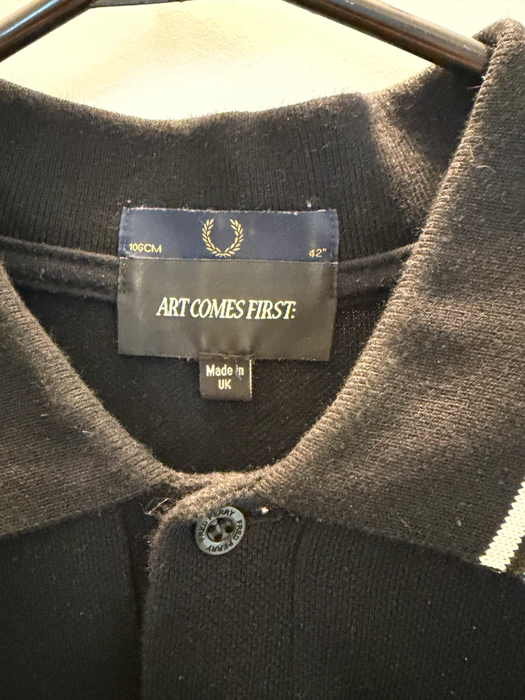 Fred Perry ART COMES FIRST Black Polo Shirt - Size 42 - photo 2