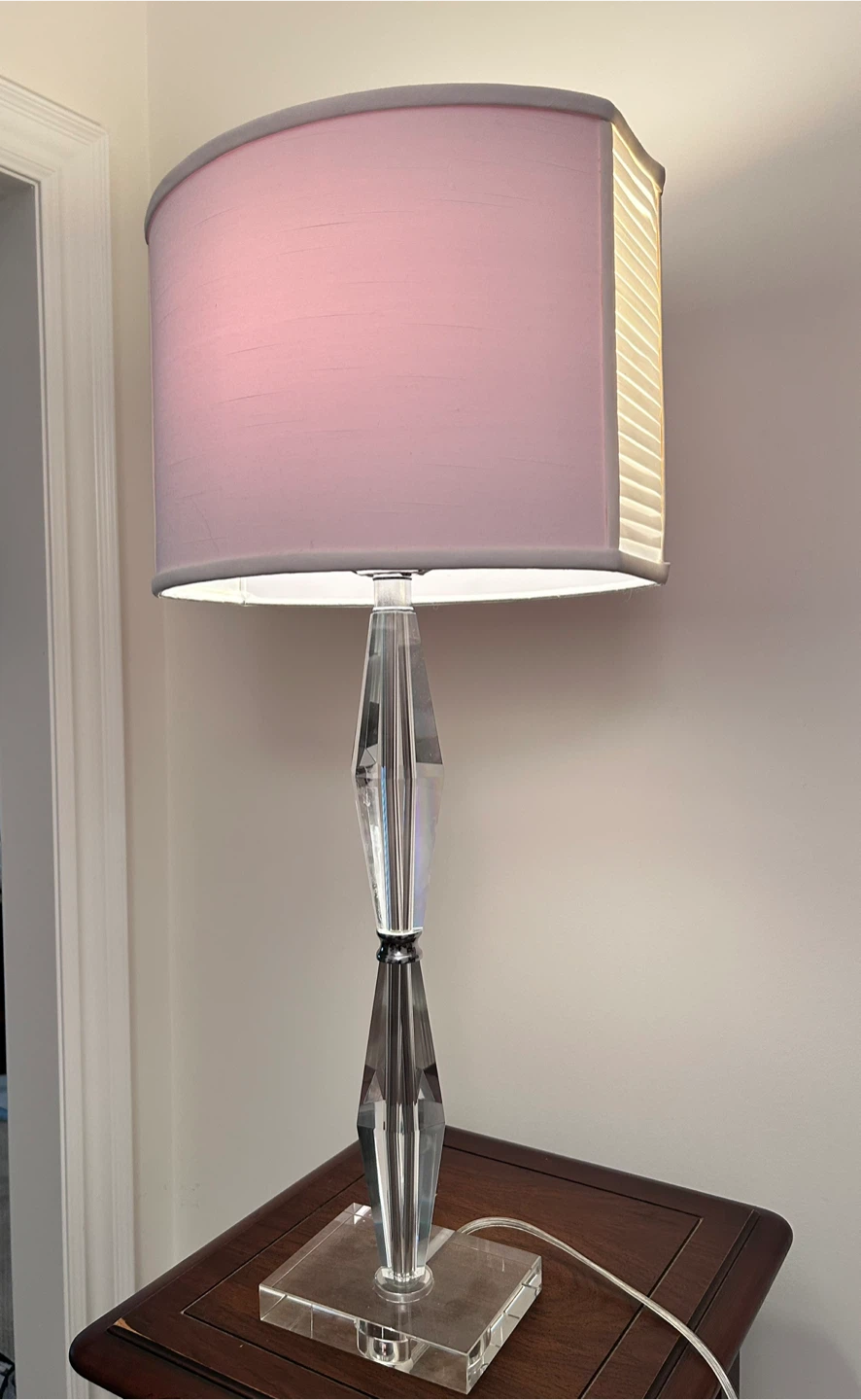 Accent Table Lamp with  White Drum Shade
