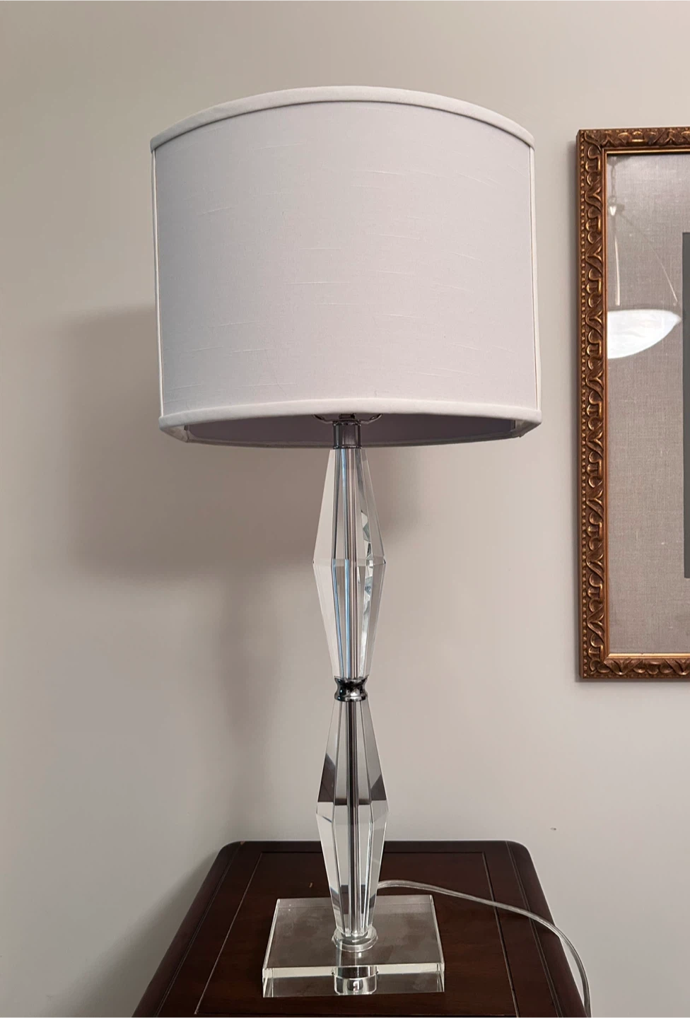 Accent Table Lamp with  White Drum Shade - photo 2