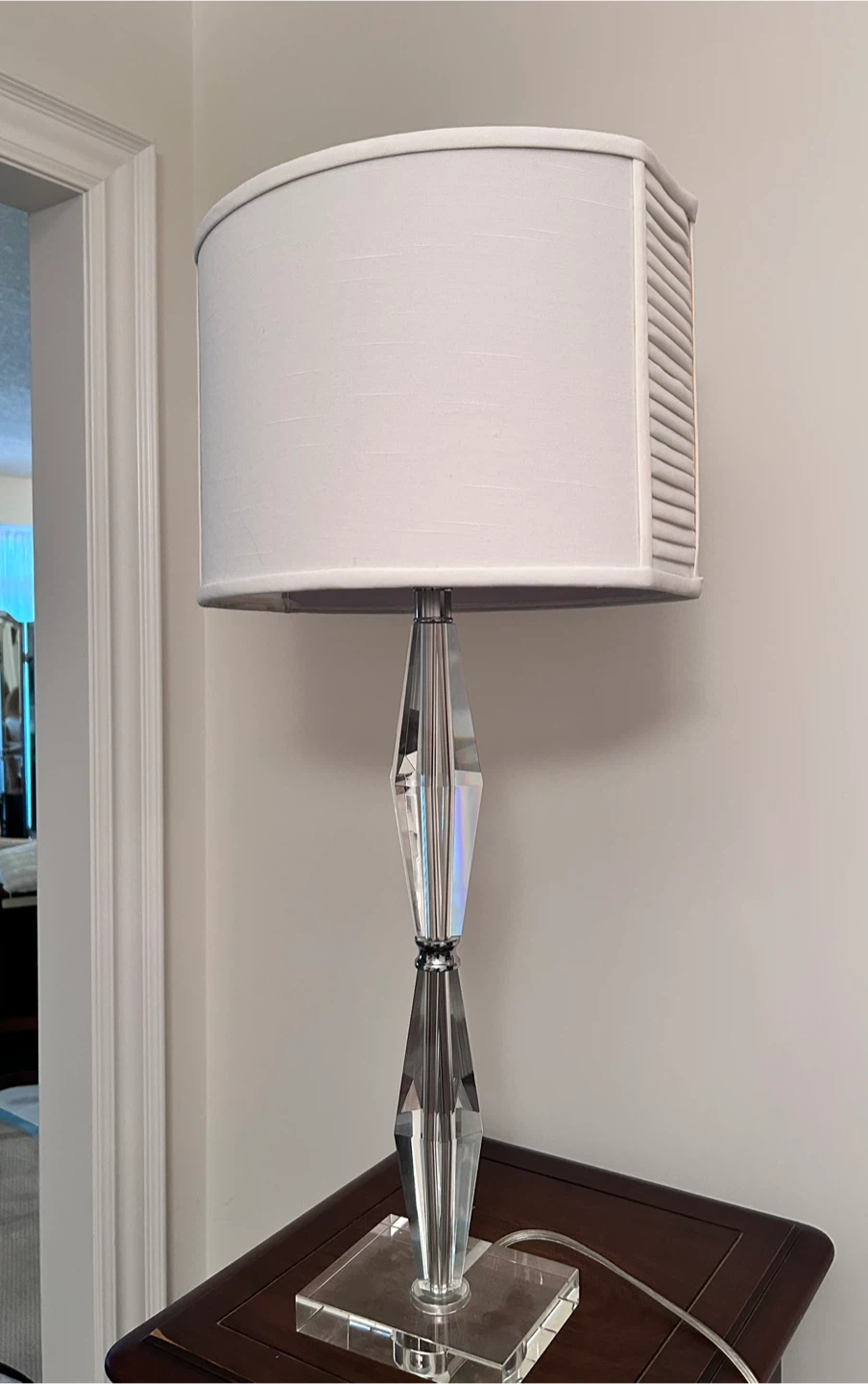 Accent Table Lamp with  White Drum Shade - photo 3