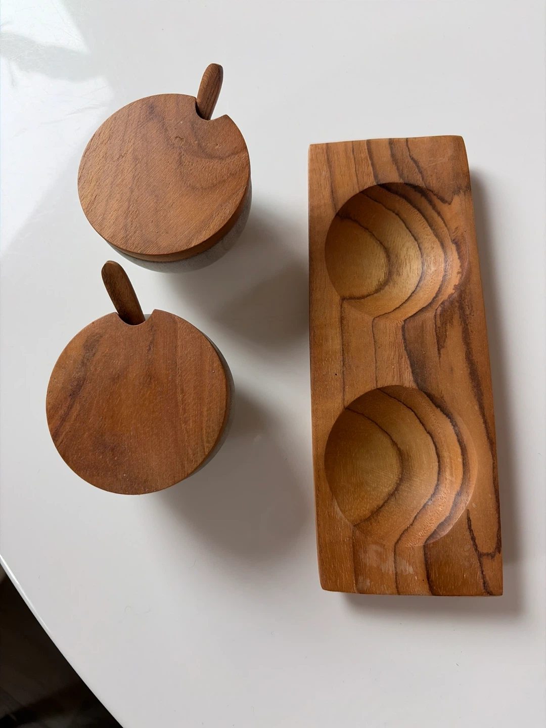 Wooden & Stone Condiment Set with Spoons - photo 4