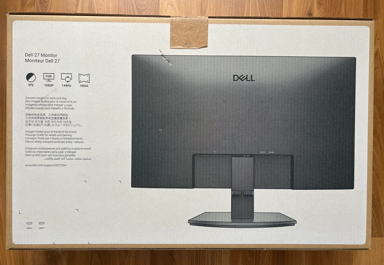 New Dell SE2726H 27” Monitor 144hz IPS 1080p
