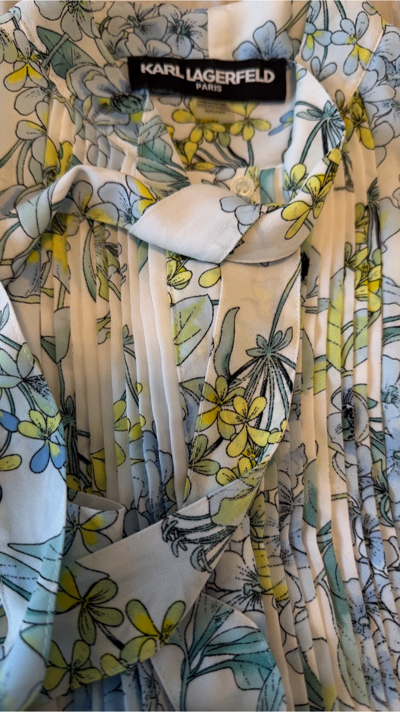 Karl Lagerfeld Paris Floral Pleated Blouse S/CH/P - photo 2
