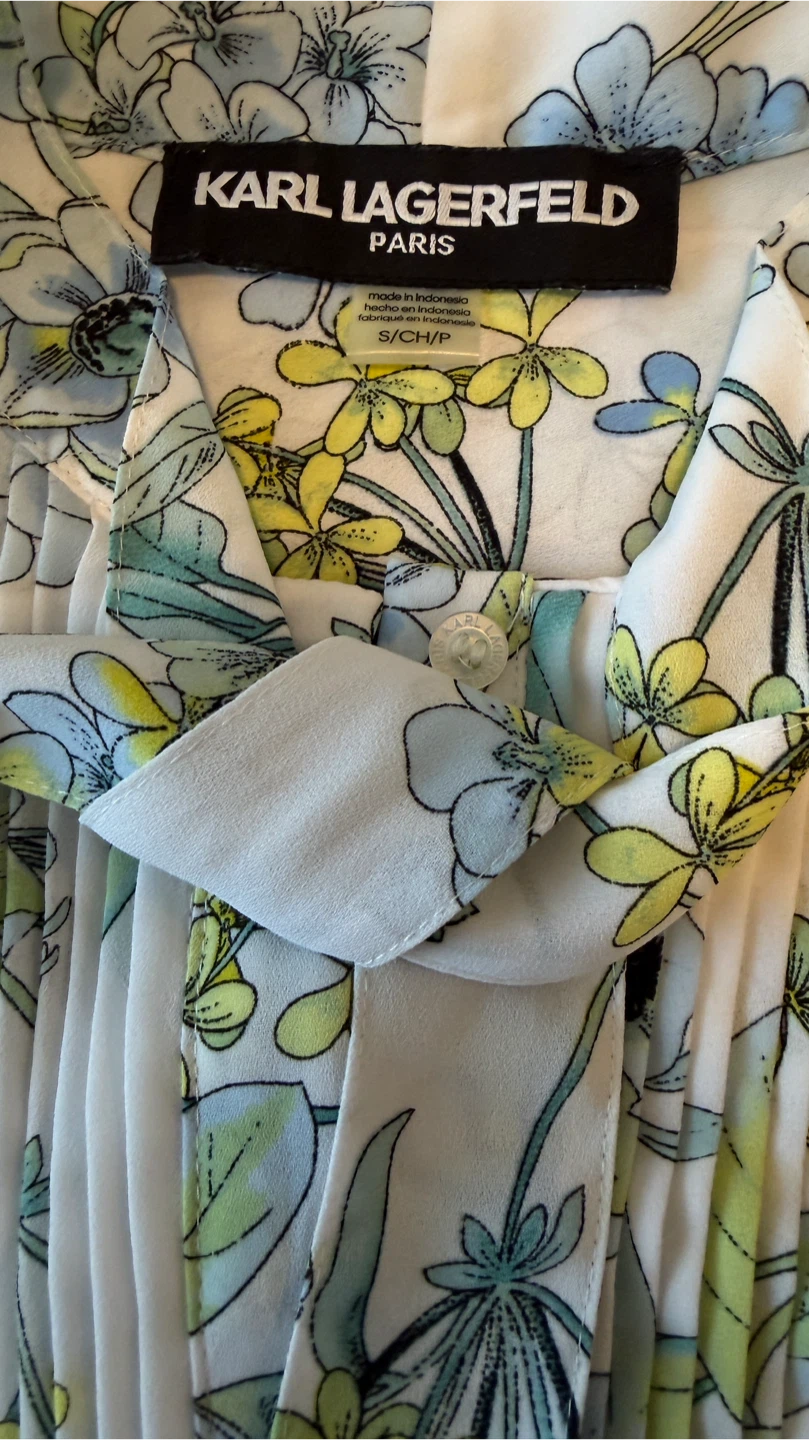 Karl Lagerfeld Paris Floral Pleated Blouse S/CH/P - photo 3
