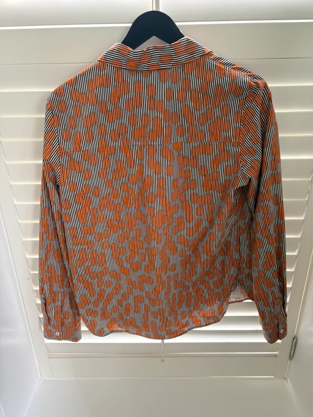 COS Collection of Style Orange Striped Button-Up Shirt - photo 2