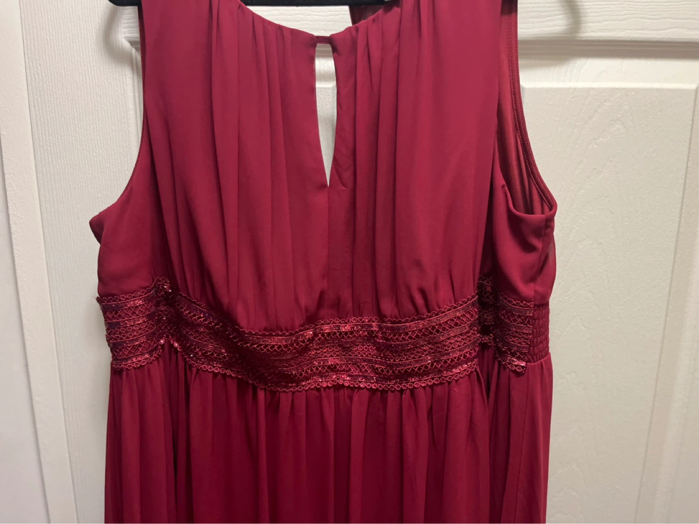 Red Sleeveless Maxi Dress