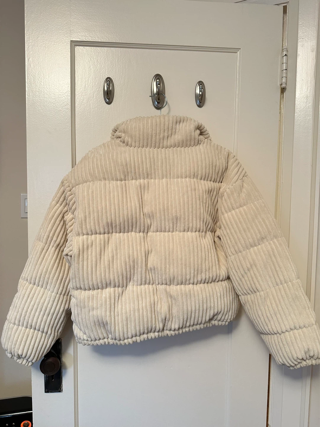 oak + fort white corduroy puffer jacket XS - photo 2