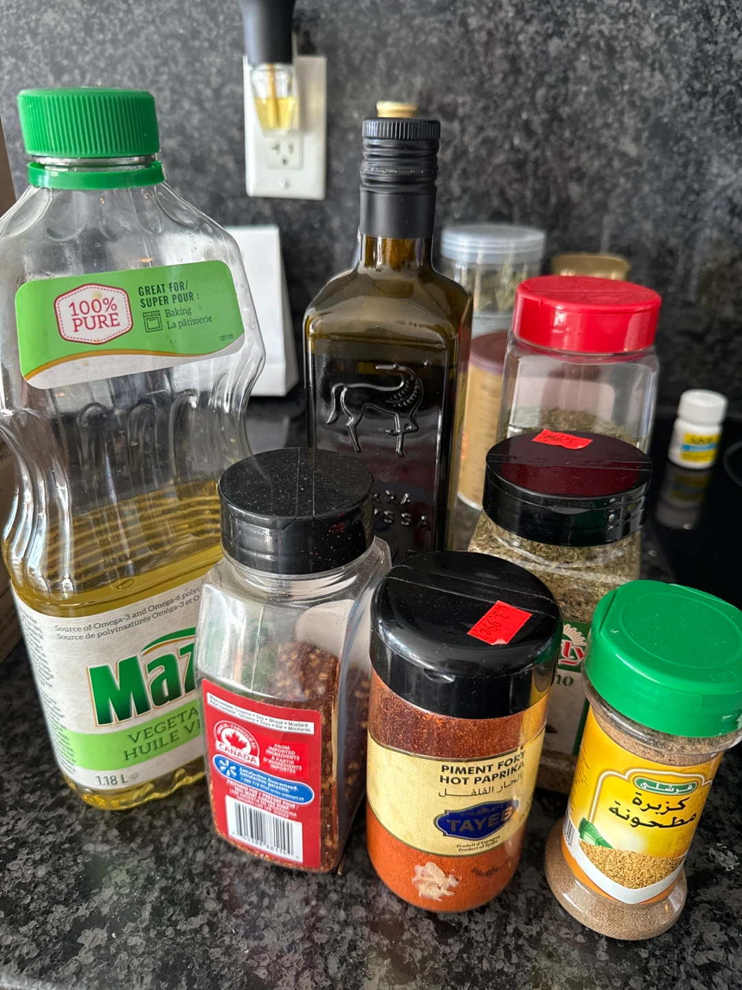 Oil and spices