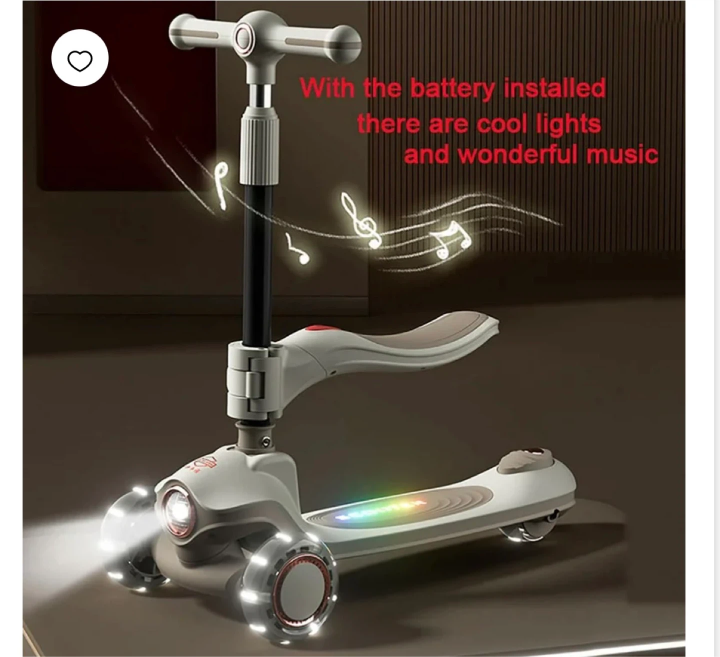 3-Wheel Scooter for Kids with Lights and Music - photo 4
