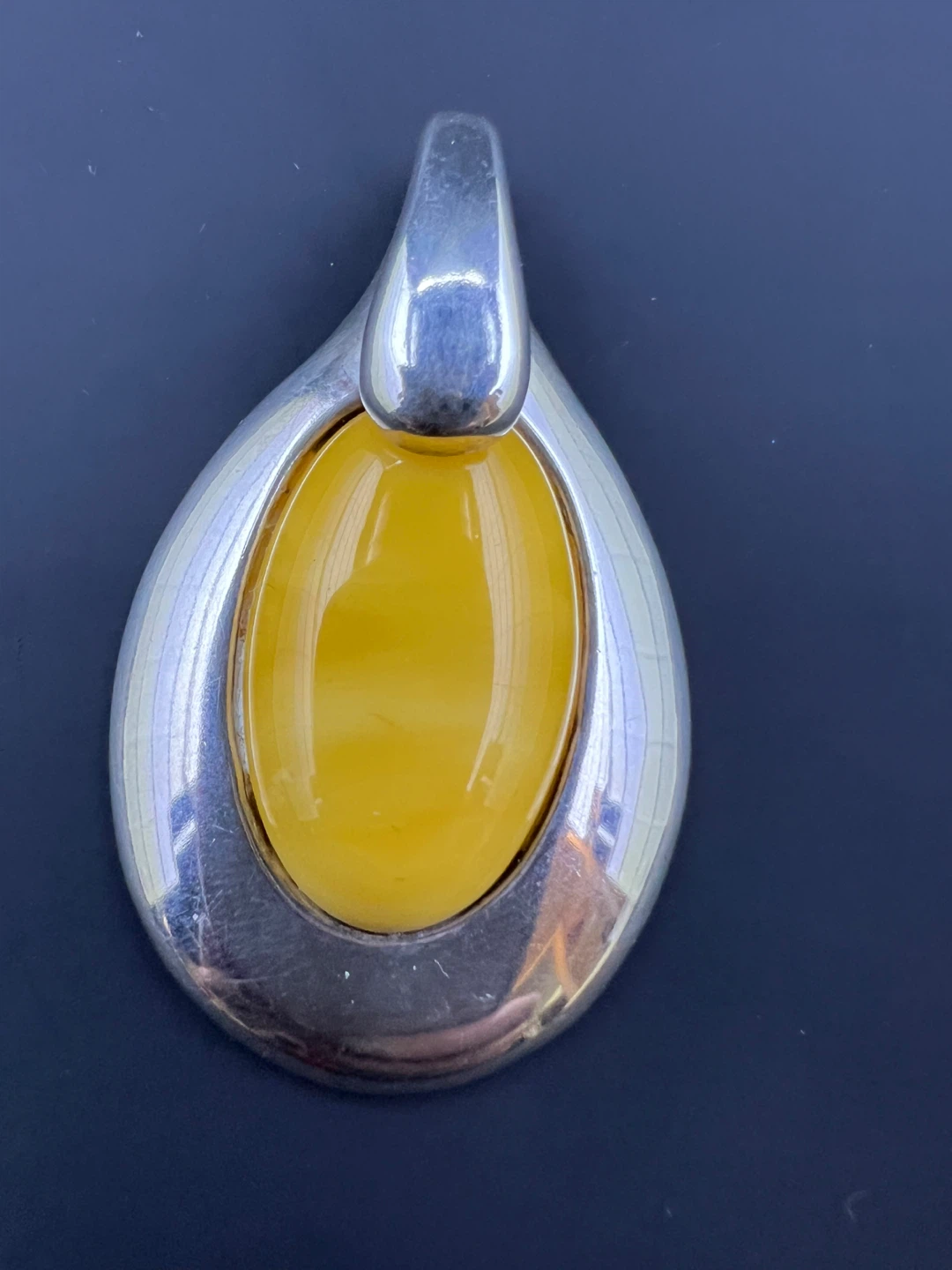 Large Baltic Butterscotch Amber Pendant