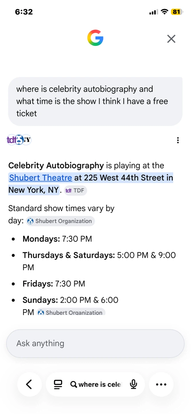 ❗️1Celebrity Autobiography Show 1 tix - photo 2