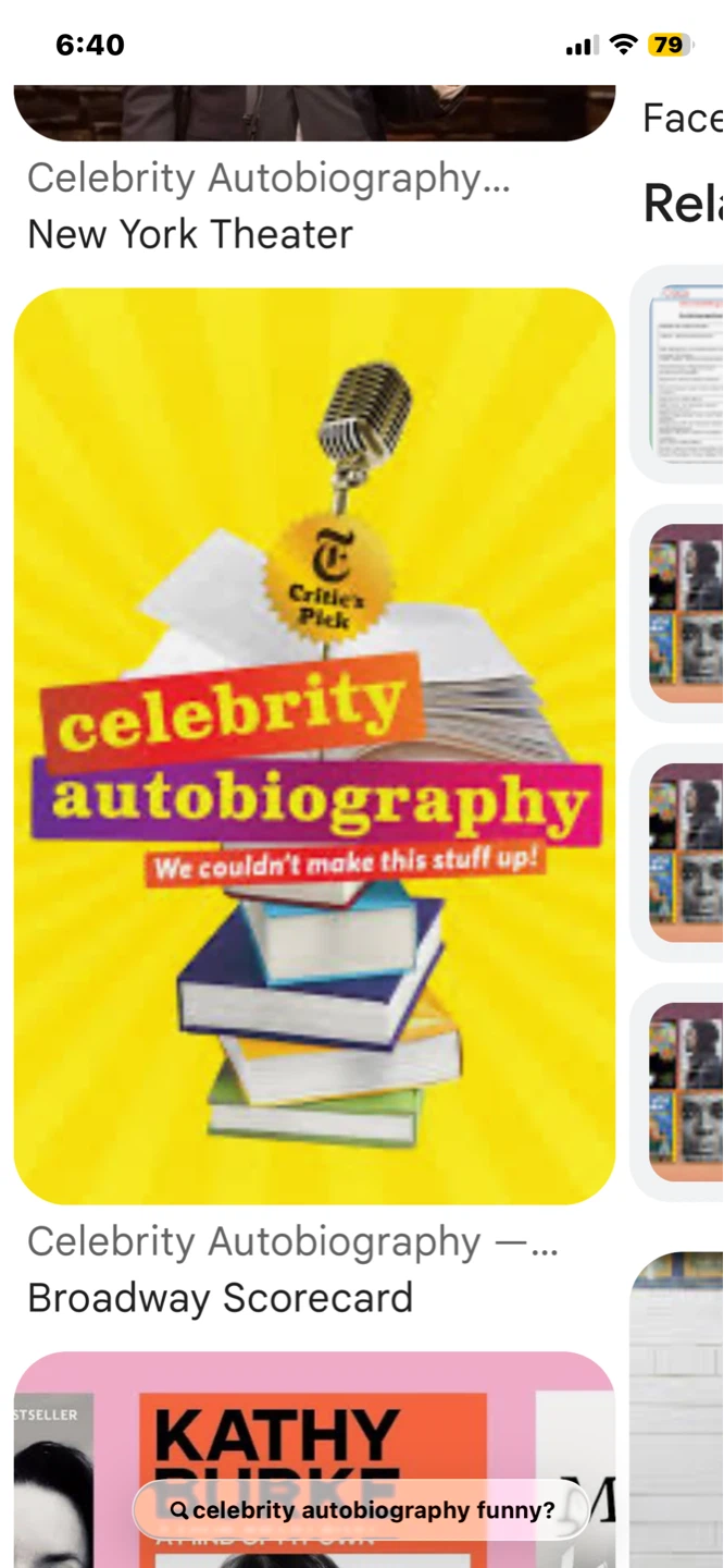 ❗️1Celebrity Autobiography Show 1 tix