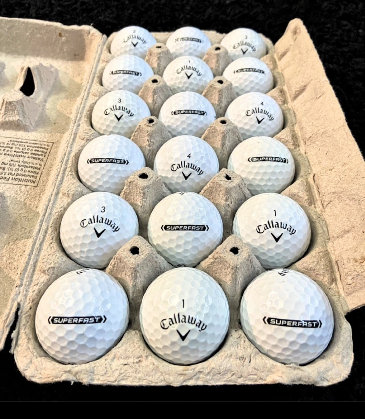 18 Callaway Superfast Golf Balls