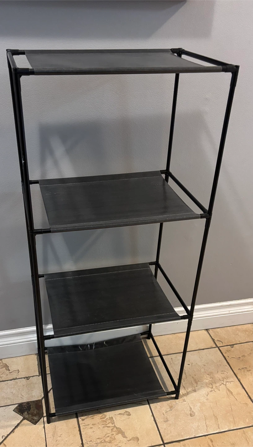 Black 4-Tier Storage Shelf