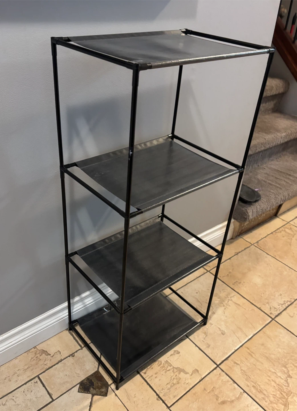 Black 4-Tier Storage Shelf - photo 4